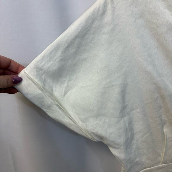 Gianni Bini White Linen Blend V-Neck Midi Dress Cap Sleeve Summer Small - Picture 5 of 7